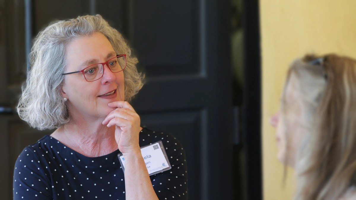 Angela Hagen at conference
