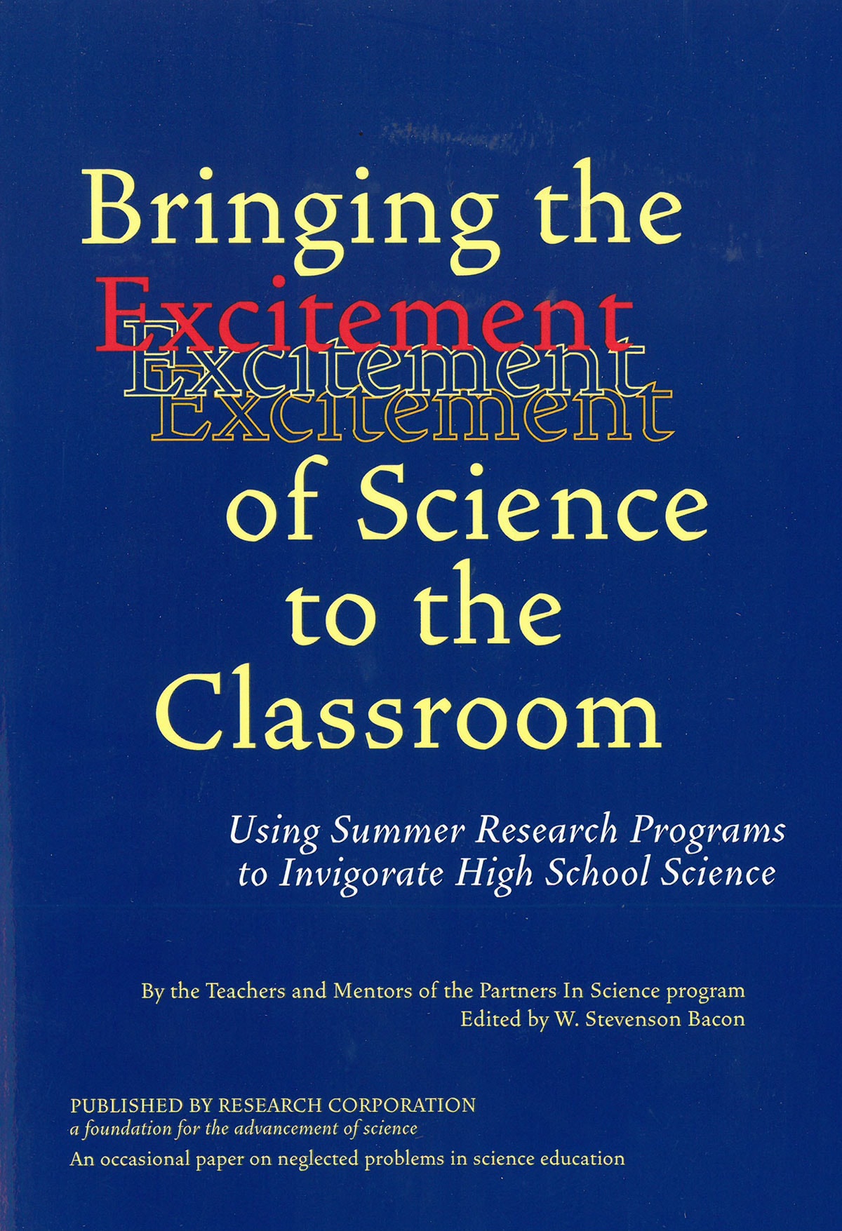 Bring excitement of science cover